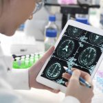 brain images on tablet